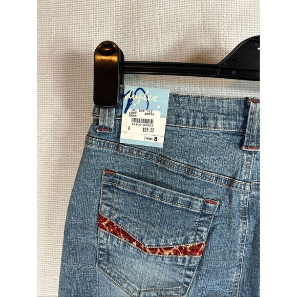 Vintage Y2K Denim Midi Skirt Blue Wash Split Hem Stretch Jeans Western Style - Picture 9 of 11